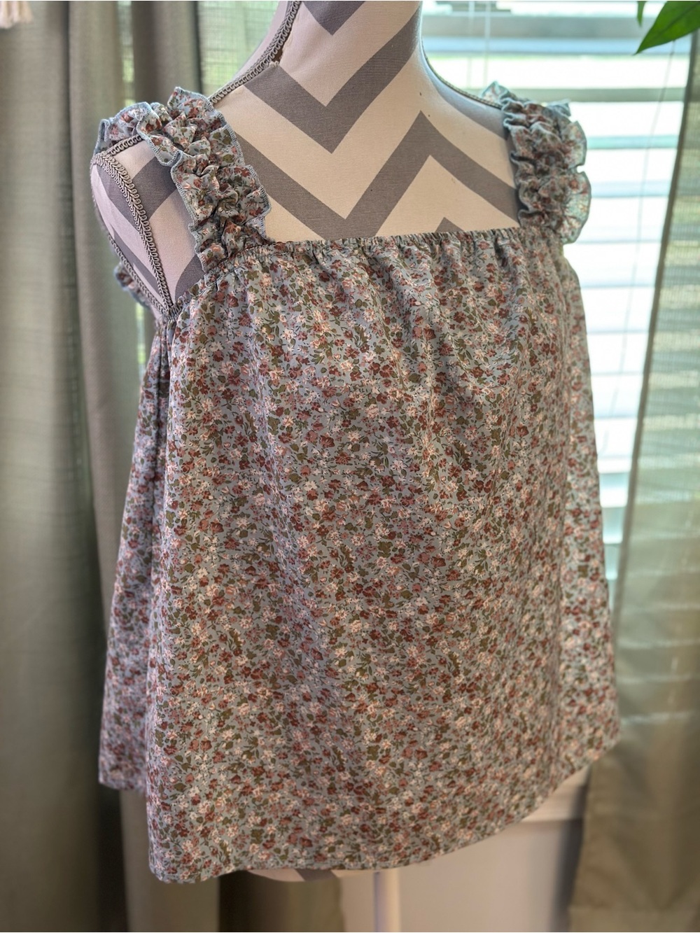 Emery Rose Floral Ruffle Strap Off Shoulder Blouse Cottagecore